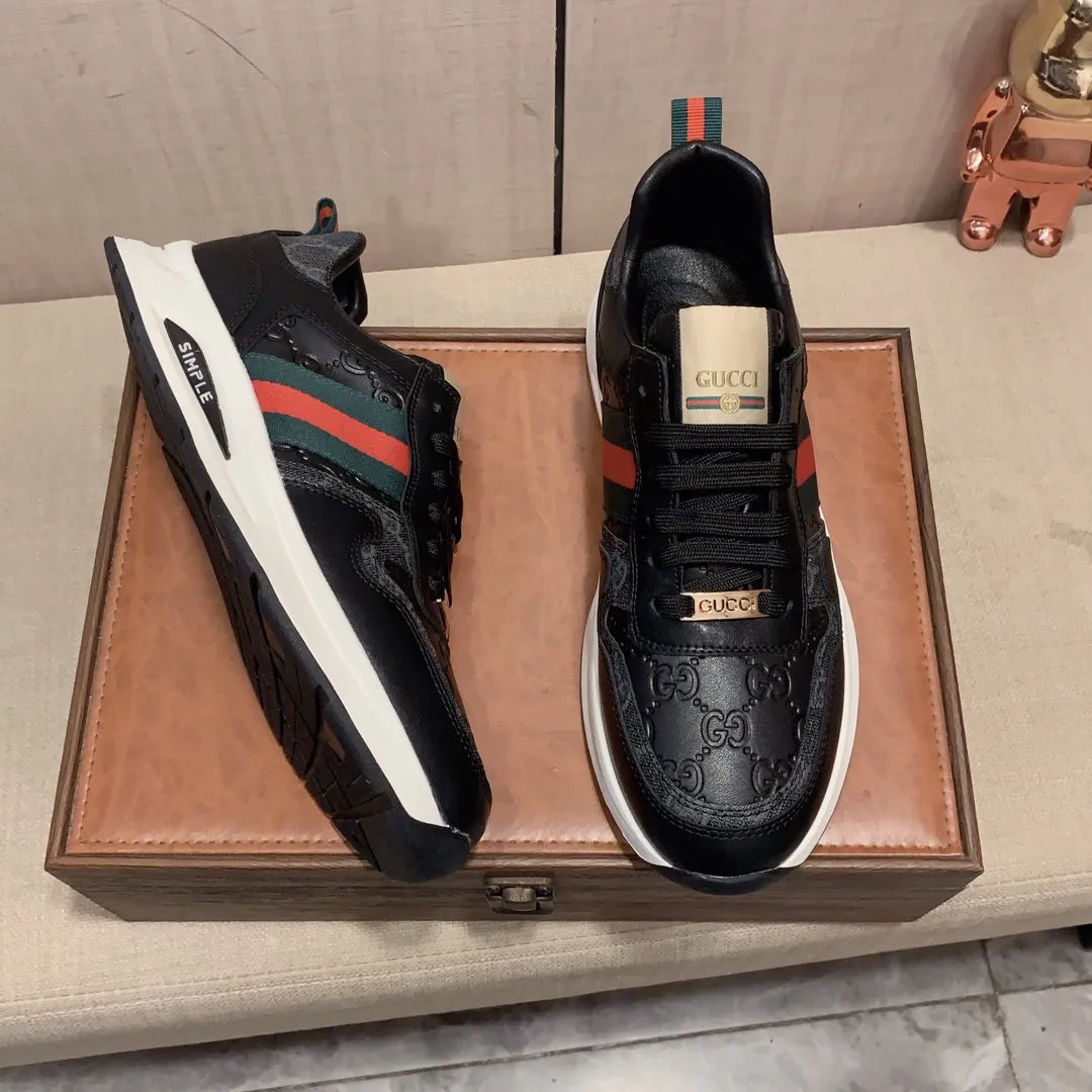 Men's Men's Shoes💰420💰💰🎩🎩[Lightning][Lightning] "Gucci*" The latest and most popular casual sports shoes, top brand [seduce] luxury~purchase, top~quality. [Strong] The upper is made of imported breathable cowhide with material ➕ breathable sheepskin feet (•) and fine workmanship. The original stylish and stylish soft rubber wear-resistant and non-slip outsole is light and comfortable on the feet. The real thing looks better when photographed in real life. 122: code: 38-44, can be customized to 45, 2️⃣ colors available